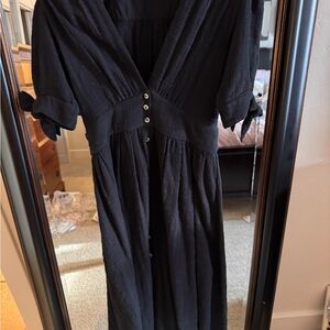 Free People Black Tie Sleeve Sundress